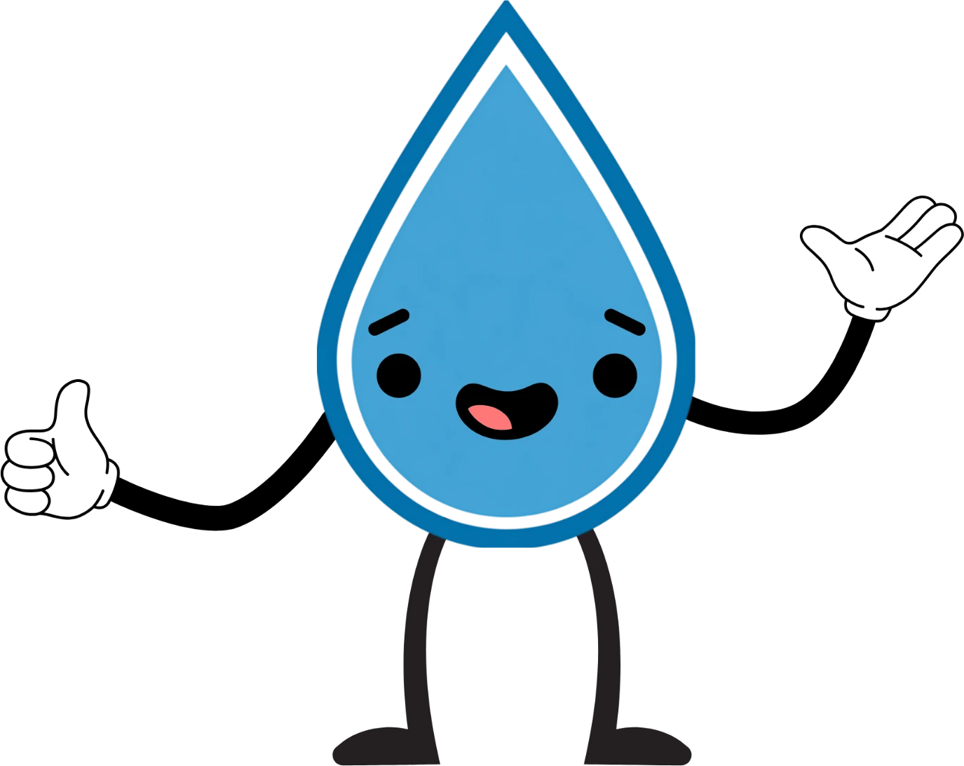 Friendly EasyDrips droplet mascot
